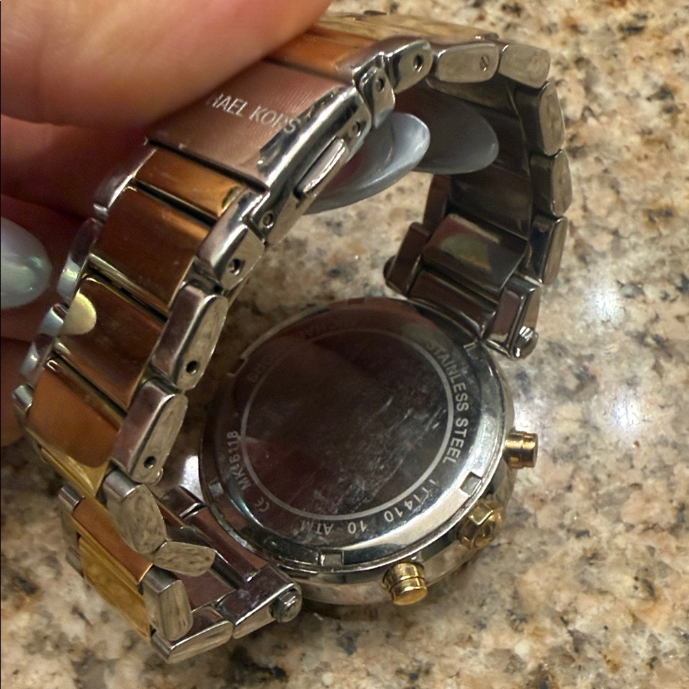 Michael Kors Two-Tone Crystal Women's Watch - Picture 4 of 6